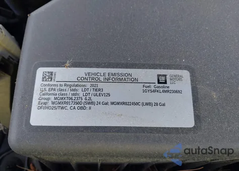 2021 Cadillac Escalade 4Wd Sport from USA, damaged, VIN 1GYS4FKL4MR230692